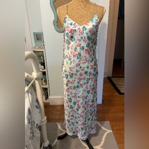 Zara Satin Multi-color Floral Dress